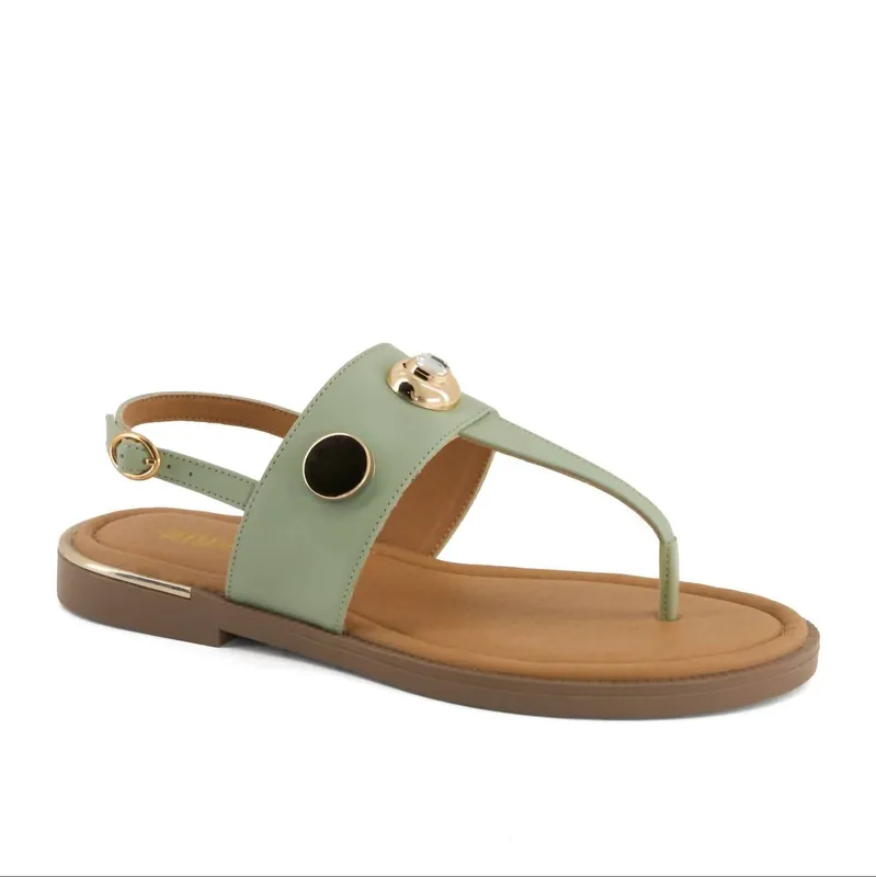 Green Flat Sandals