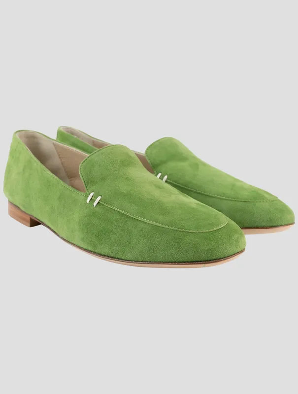 Green Suede Loafers