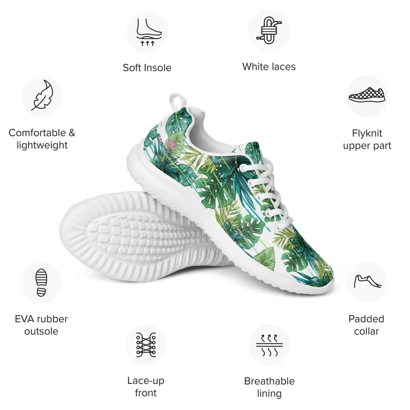 Green Tropical Print Kicks, Shoes
