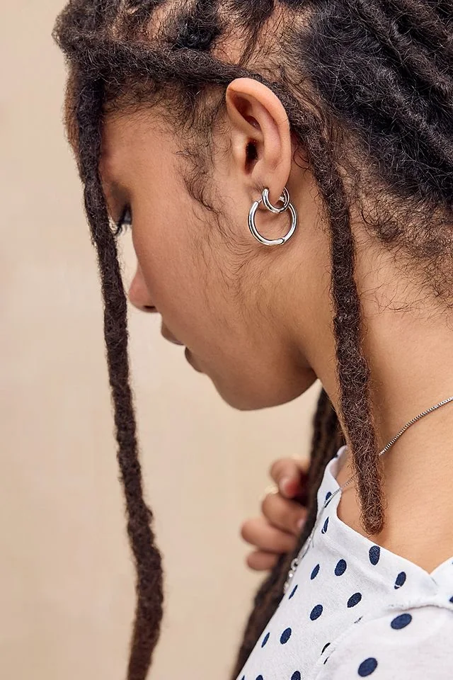 Silence + Noise Tunnel Hoop Earrings 3-Pack