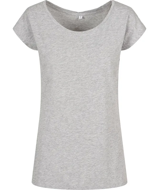 Heather Grey Wide Neck