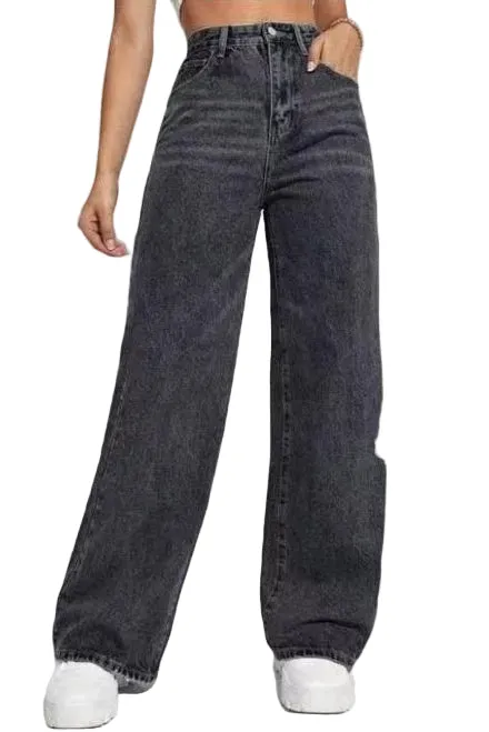 High Waist Straight Leg