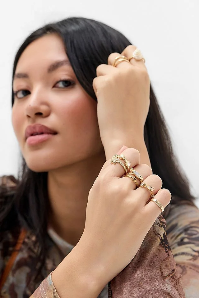 Silence + Noise Shell Rings 6-Pack