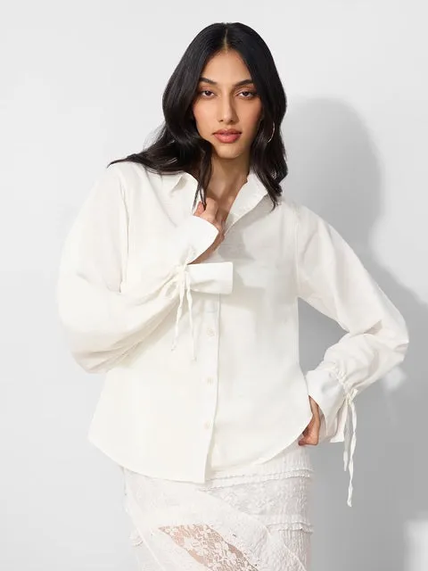 Ivory Cotton Linen Shirt