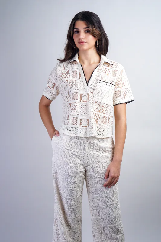 Ivory Crochet Top