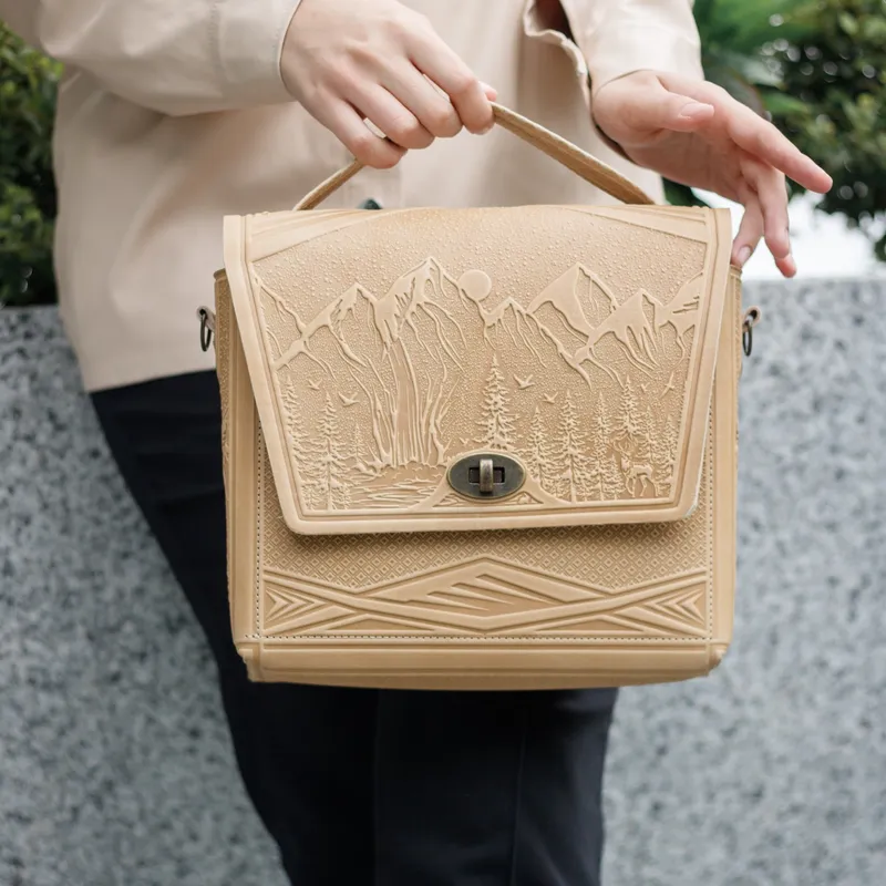 Ivory Leather Shoulder Bag