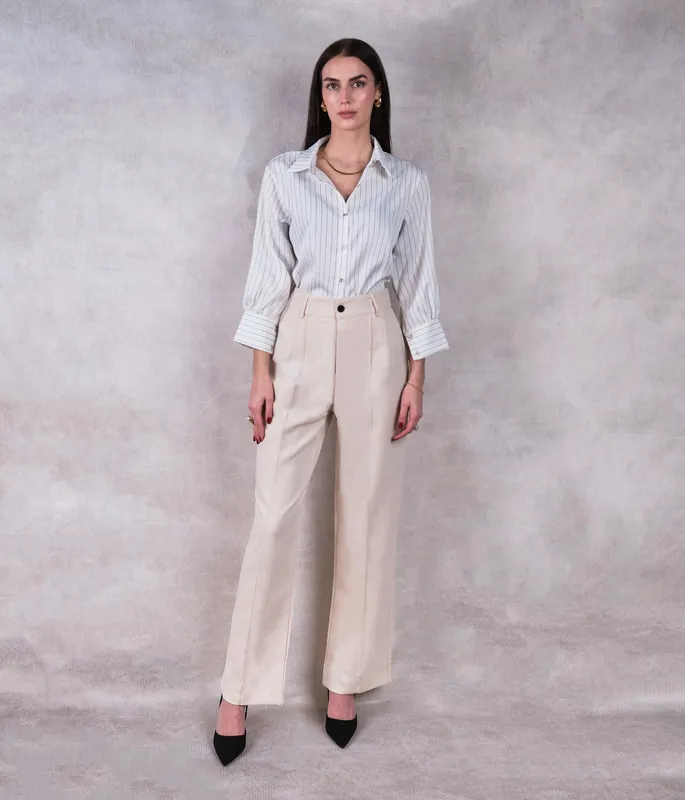 Ivory Straight Leg Trousers