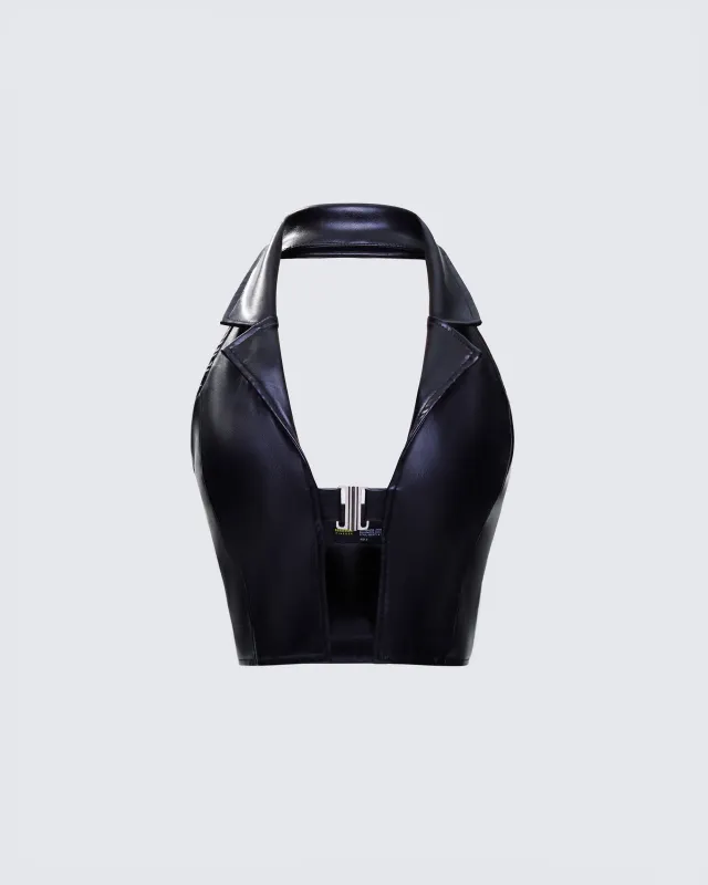 Jaxon Black Leather Top
