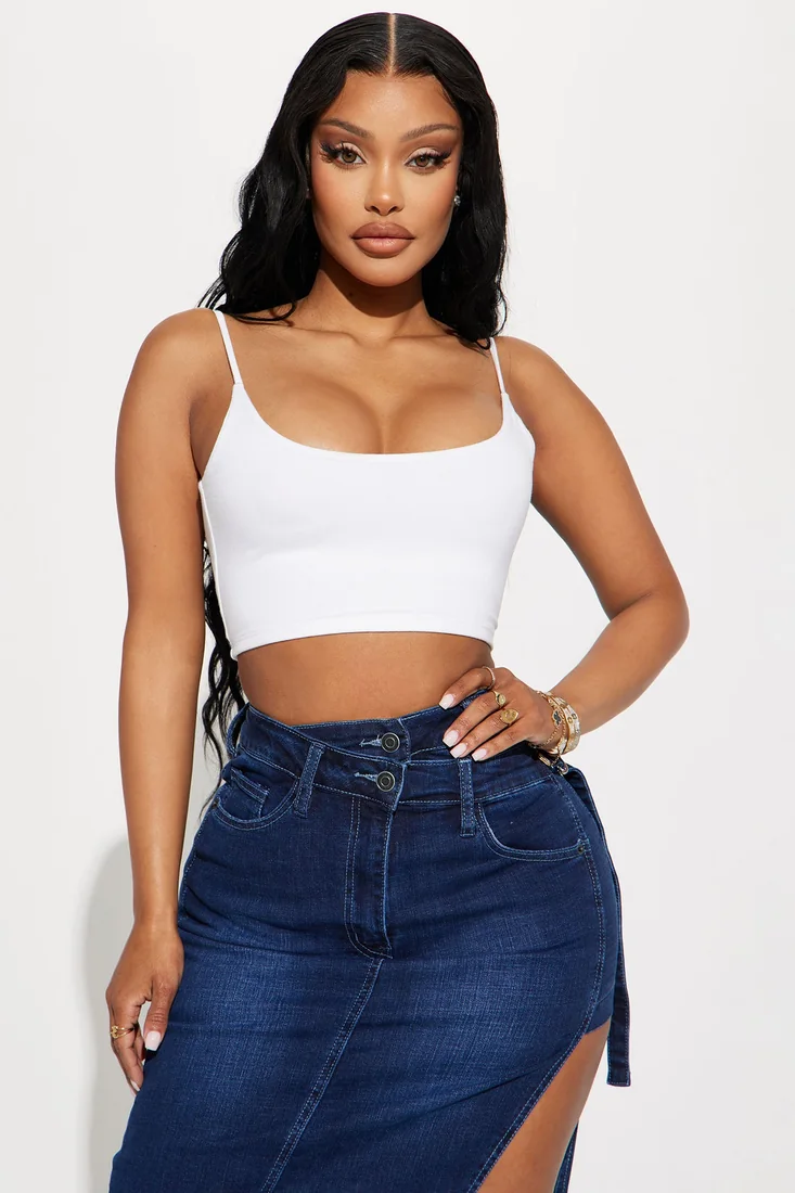 Keep It Low Key Crop Top White