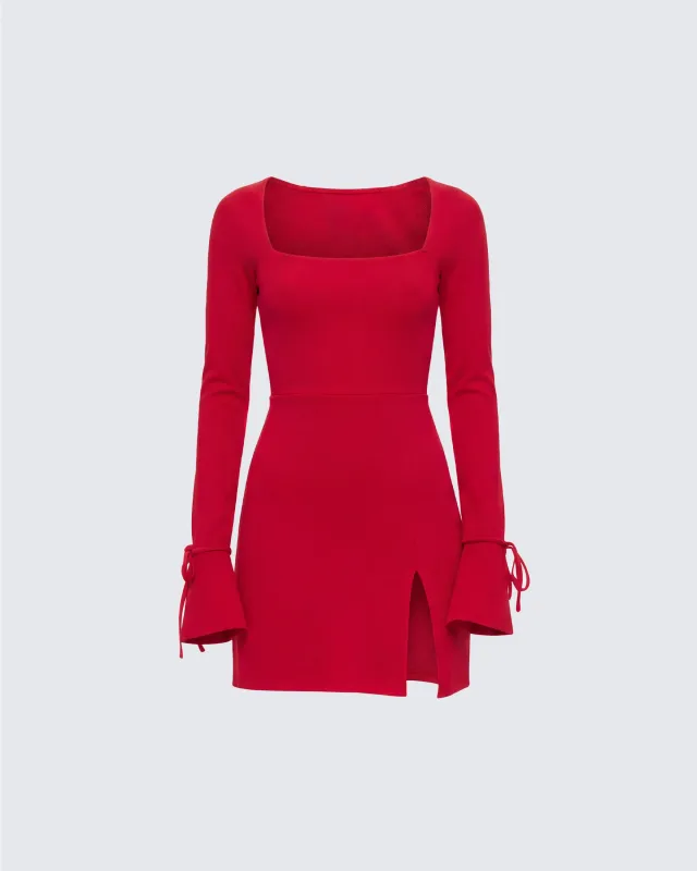 Kesia Red Mini Dress
