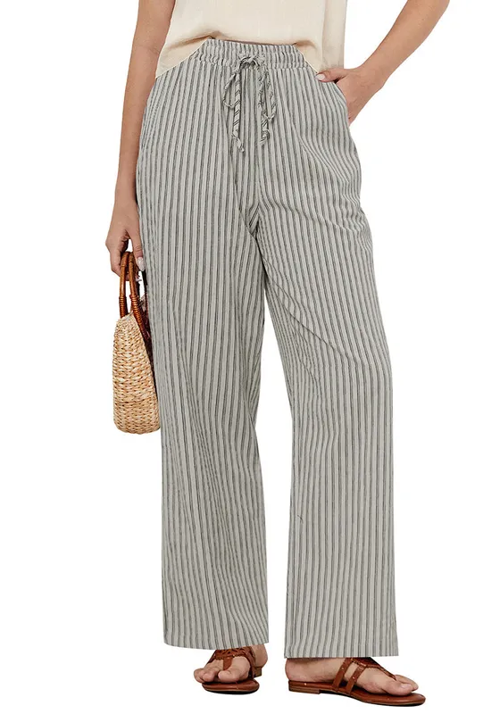 Khaki Black Stripe ' Drawstring Full