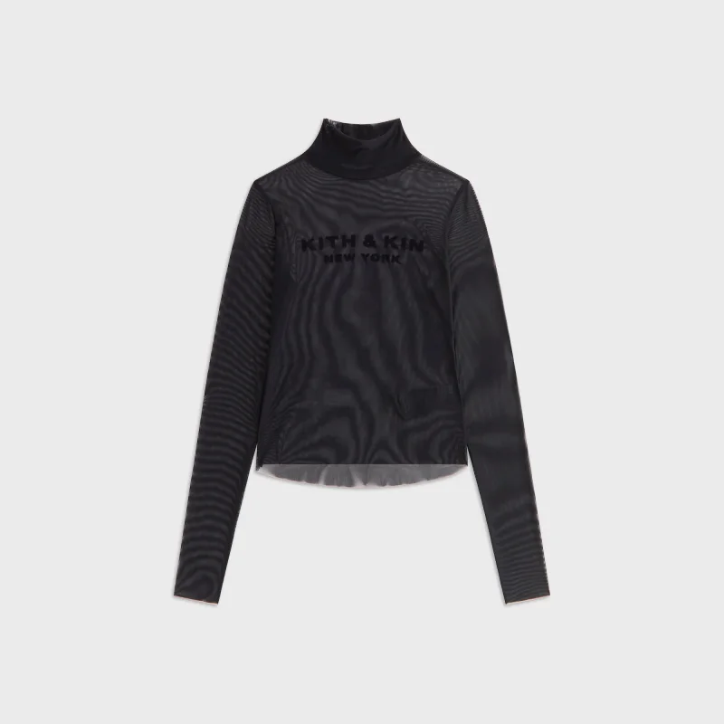 Kith Women Amina Mesh Turtleneck - Black