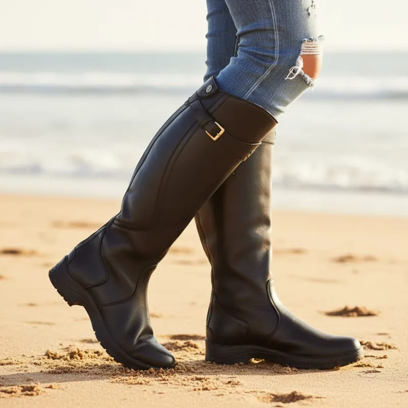 Knee High Fashion Leather