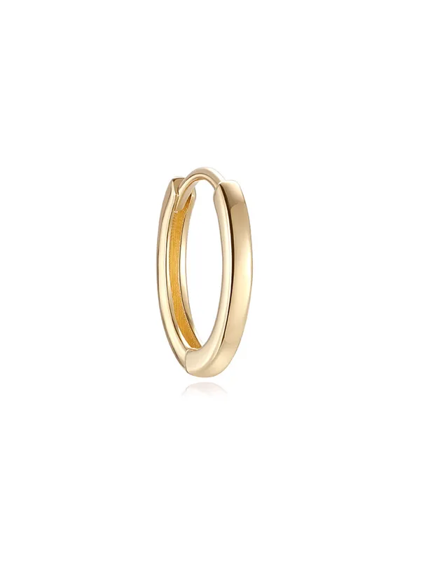 Kosiner 14k Gold Minimalist Glossy Hoop