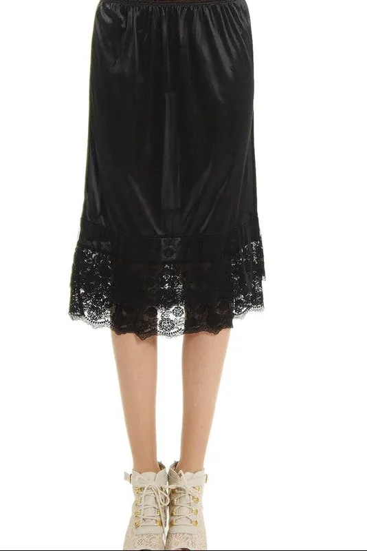 Lace Slip Skirt Extender K5l In Black
