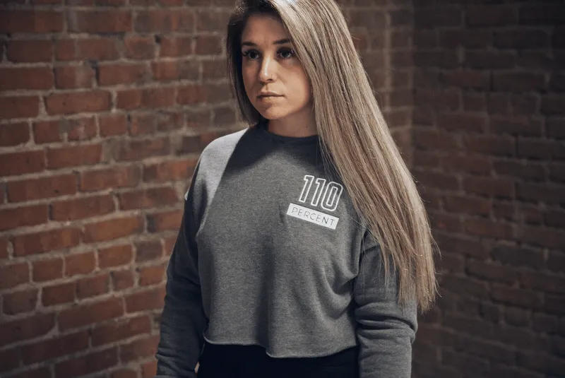 Ladies Cropped Fleece Crew