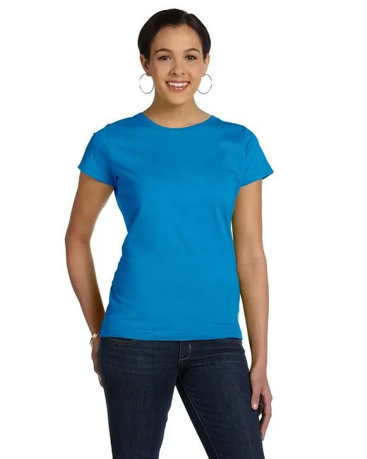 Ladies Fine Jersey T-shirt Vintage Burgundy