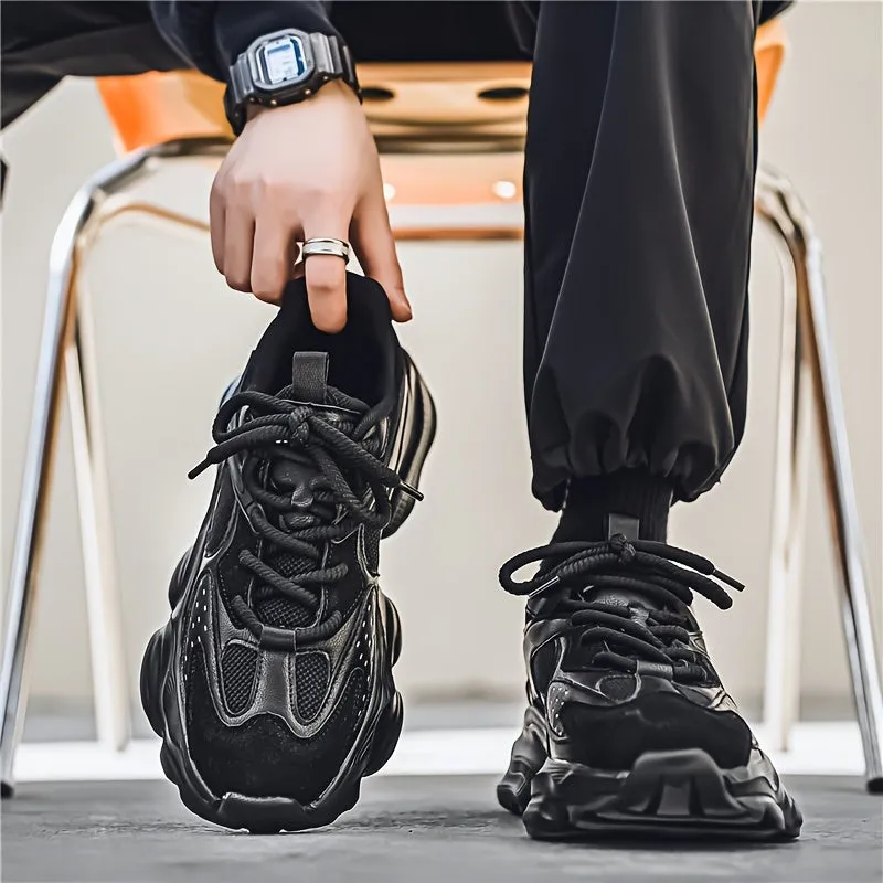 Leather Chunky Sneakers Lace-up