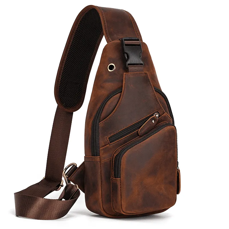 Leather Crossbody Bag With Usb