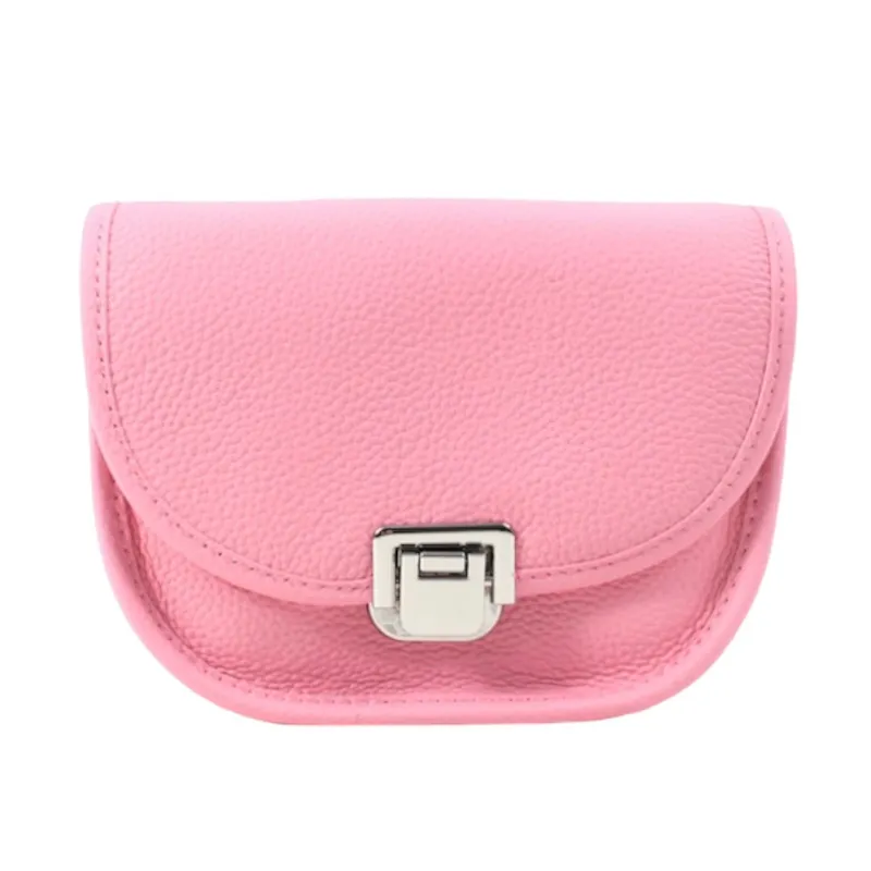 Leather Crossbody Bubblegum Pink