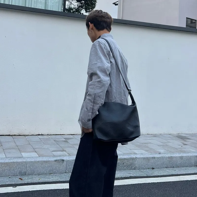 Leather Crossbody Tote