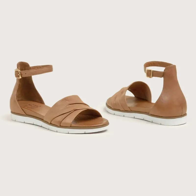 Leather Sandal In Tan