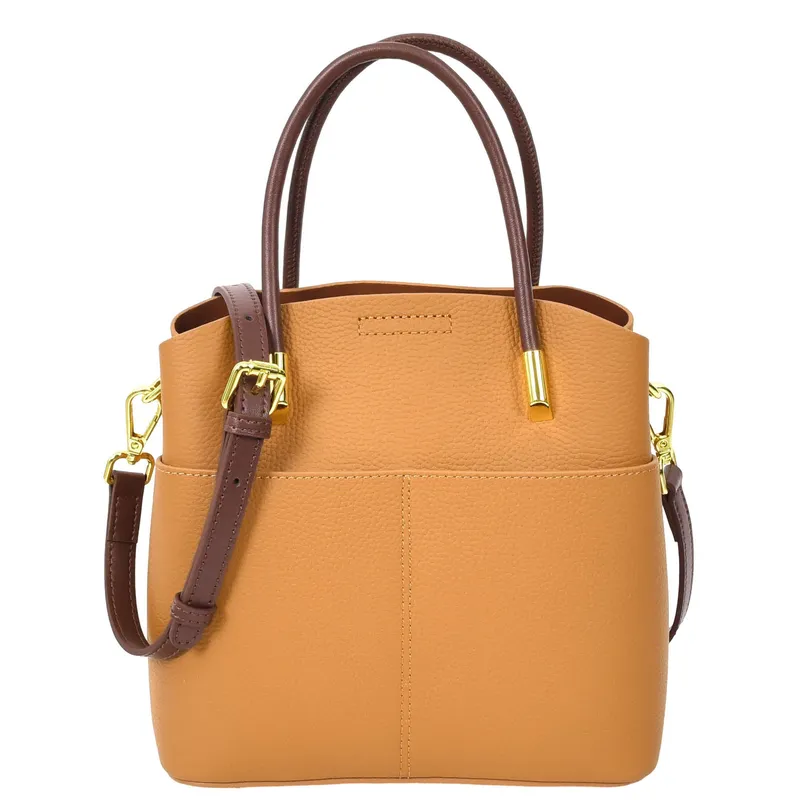 Leather Top Handle Bag