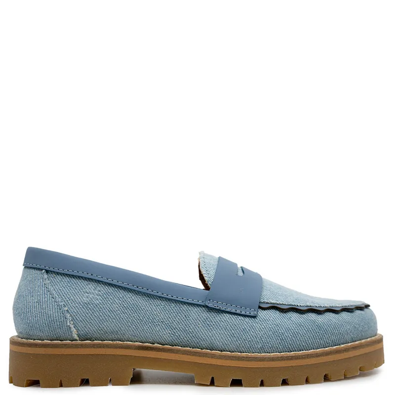 Light Denim Chunky Loafers