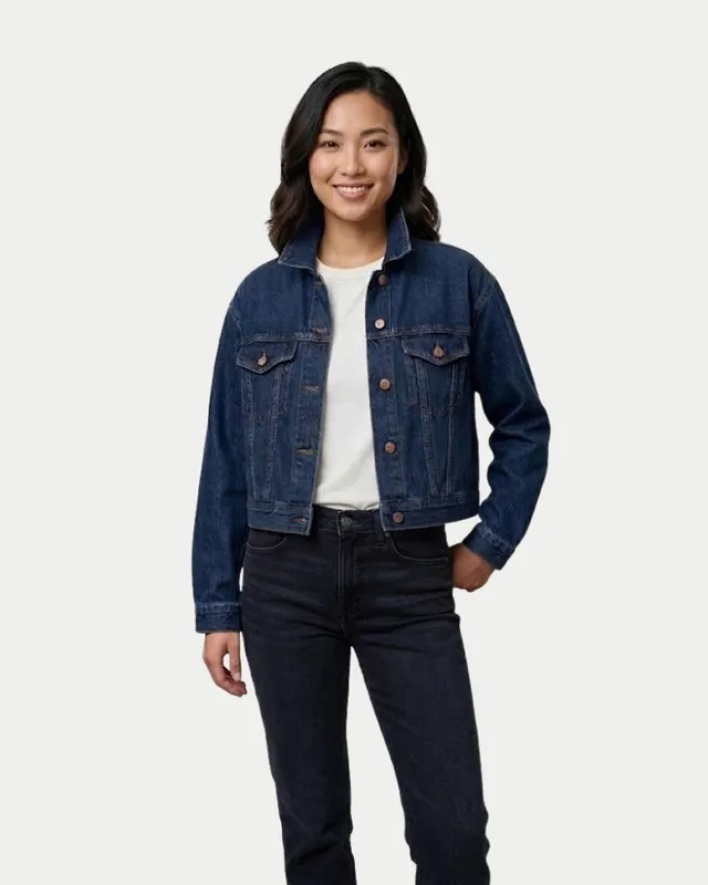 Light Wash Cropped Denim Denim Jacket