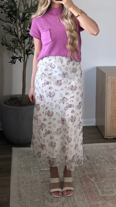 Lilac Midi Skirt