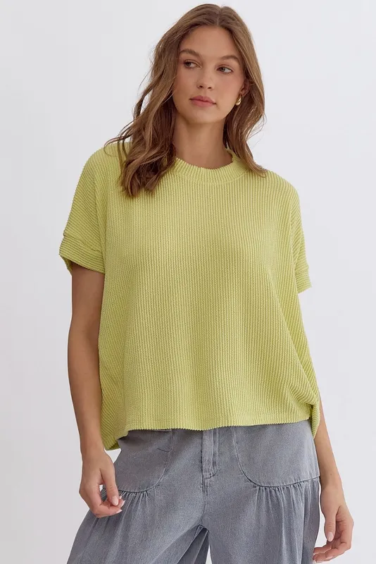 Lime Knit Top