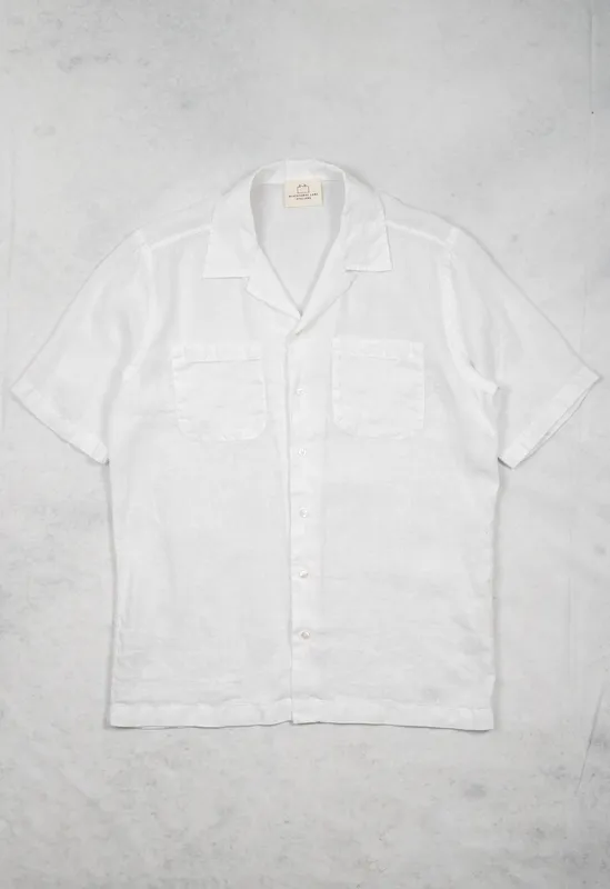 Linen Open Collar Shirt