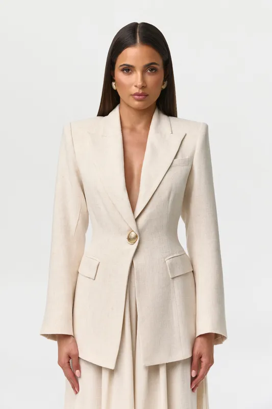 Linen Sculpt Suited Blazer