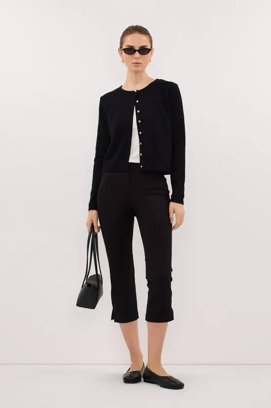 Lise Black Light Knit Cardigan