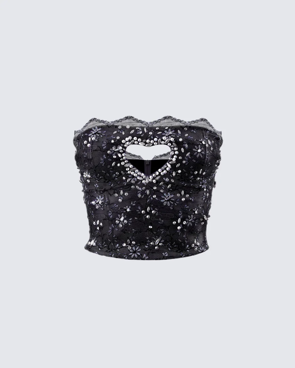 Love Hand Beaded Rhinestone