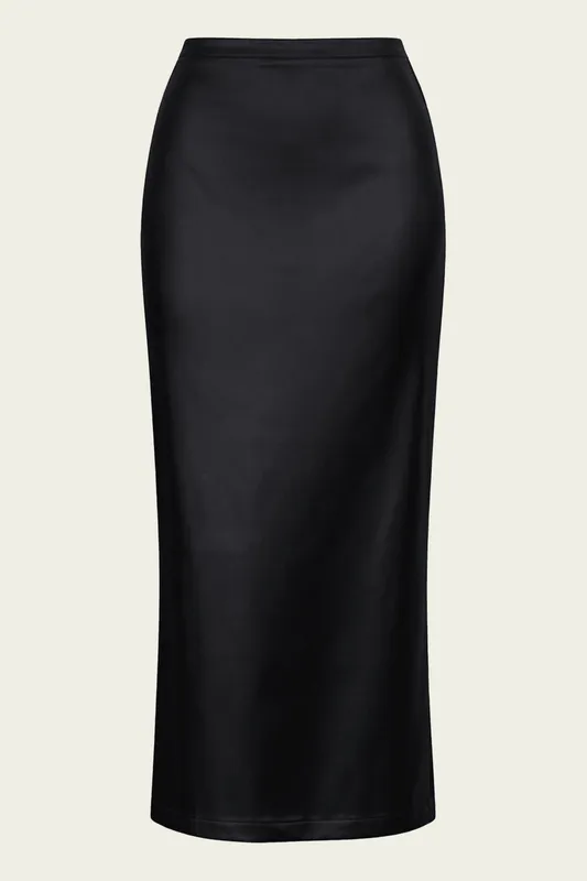 Lustre Column Skirt In Black