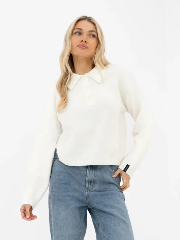 Mabel Knitted Polo Cream