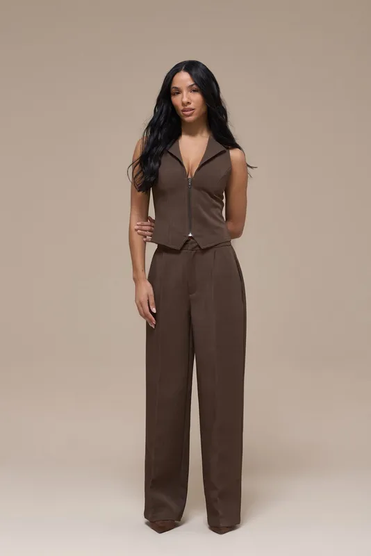 Maeve Tailored Trousers Brown