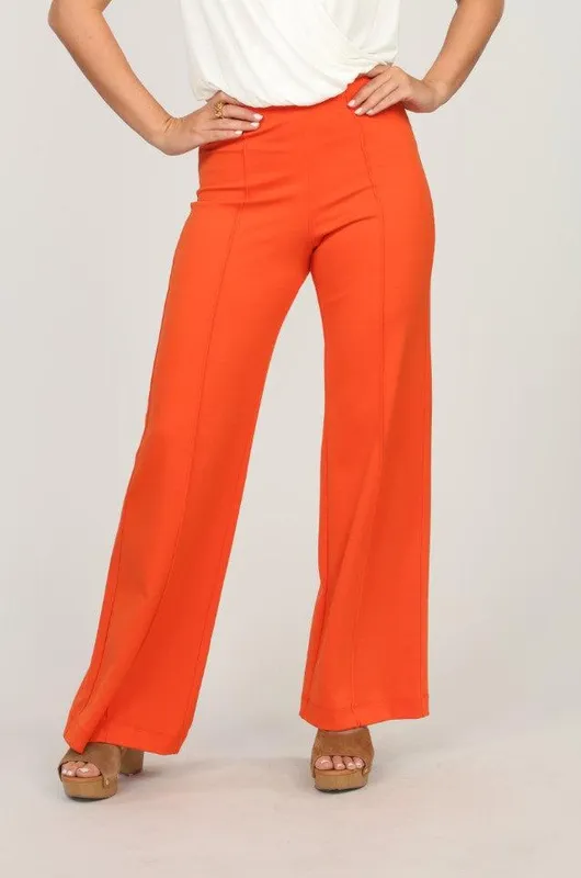 Mandarin Ponti Flare Leg Pants
