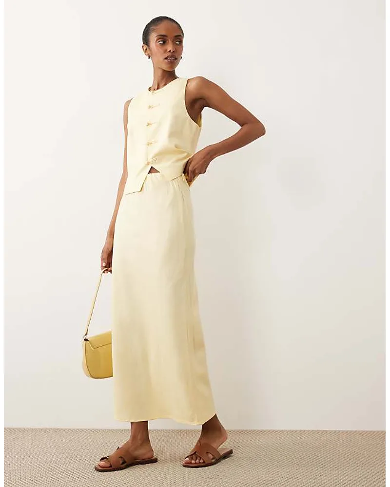 Mango Laguna Linen Mix Skirt