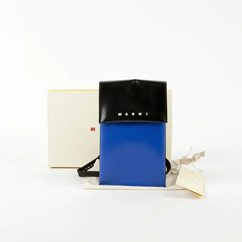 Marni Black Blue Logo Bag