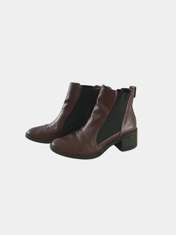Maroon Ankle Boots