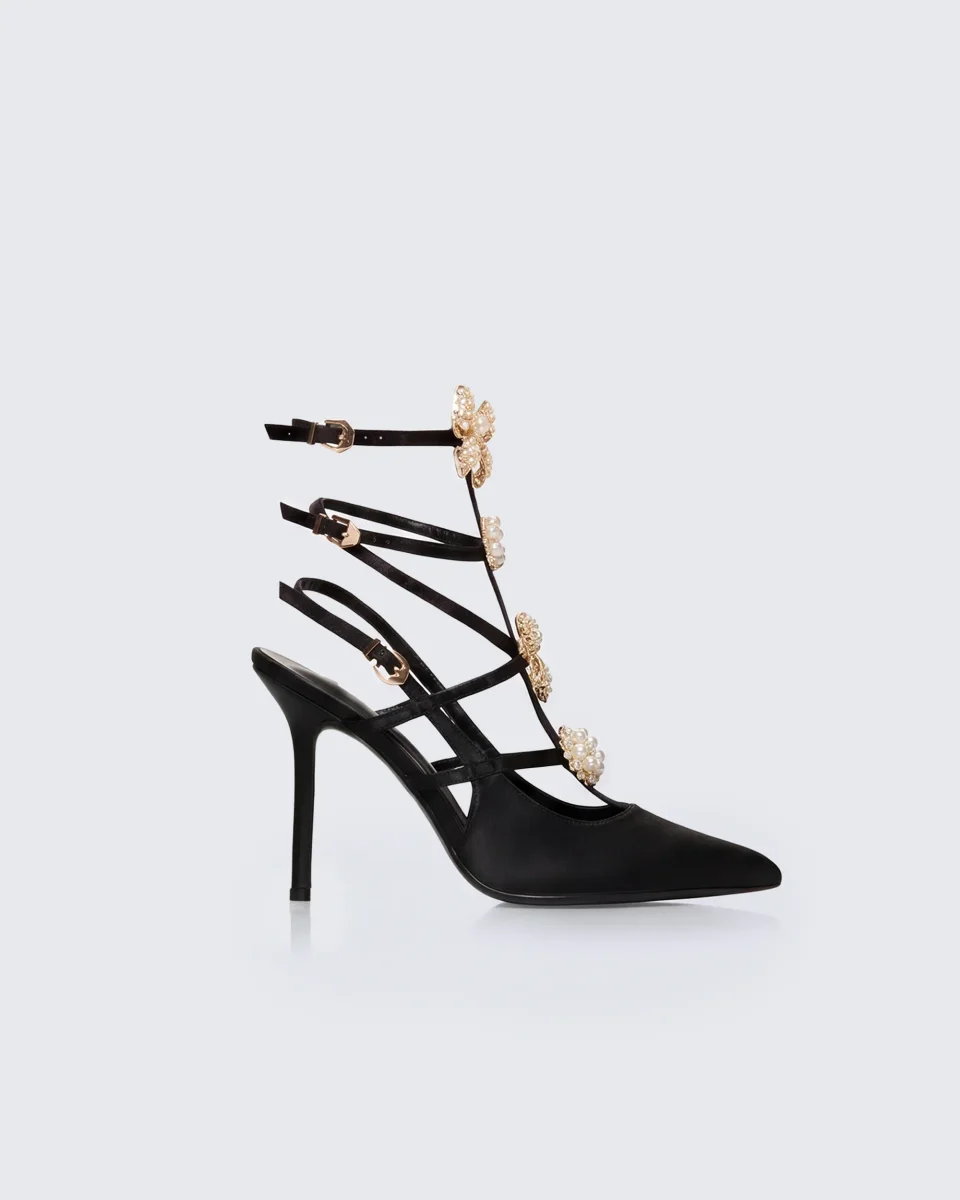 Melba Black Jewel Bow