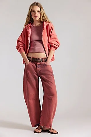 We The Free Good Luck Mid-Rise Barrel Jeans