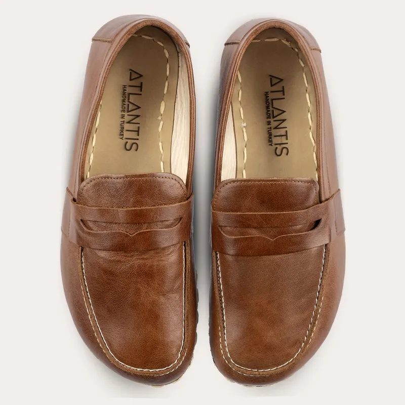 Men' Brown Penny Loafers