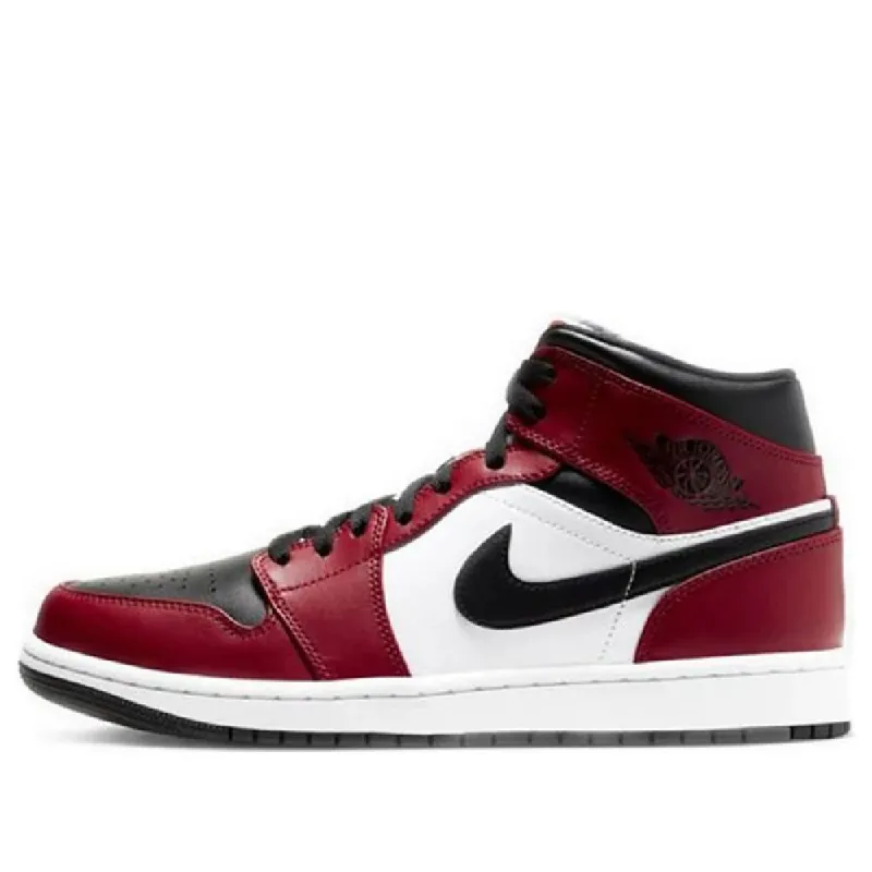 Men' Jordan Mid Black Black-gym Red (554724 069)