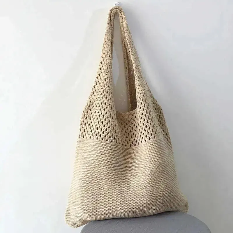 Mesh-knit Shoulder Bag Tote