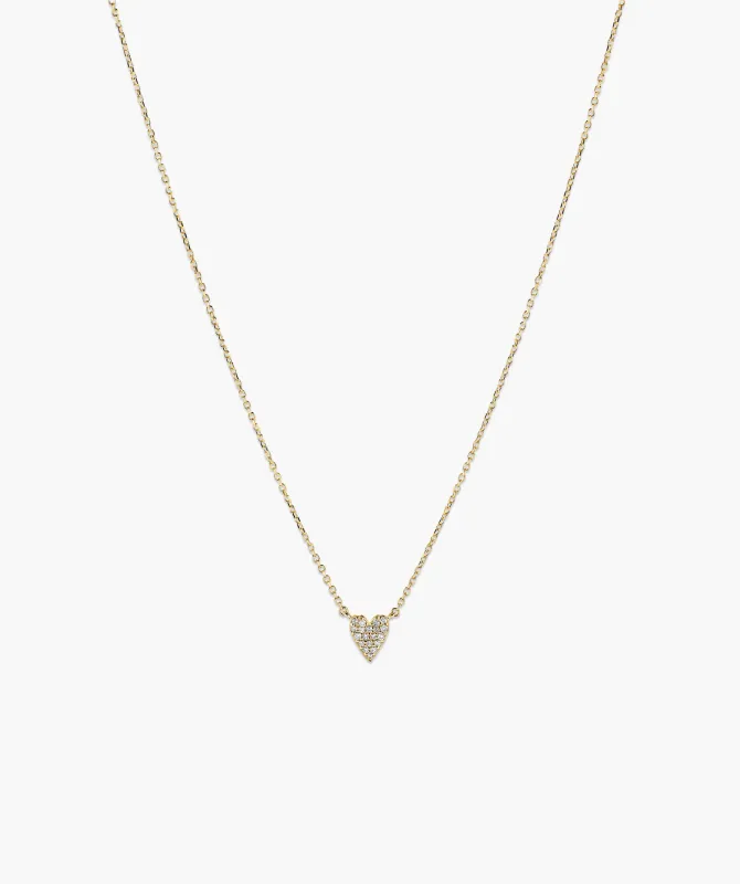 Necklace Mini Heart Pavé Diamond Necklace