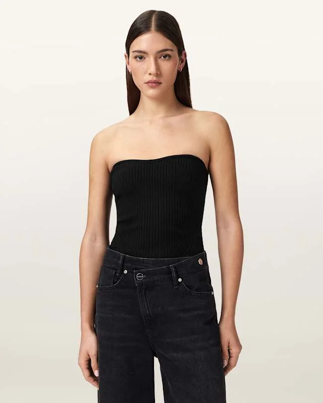 Cruz Bandeau Slim Fit Top Black