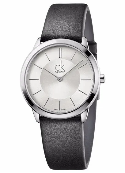 Minimal Silver Dial Black by Calvin Klein